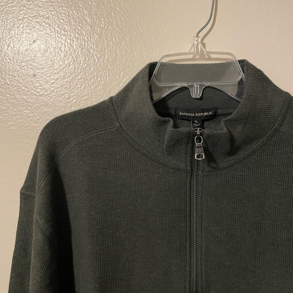 Banana Republic Green Quarter Zip Sweater - Picture 4 of 5